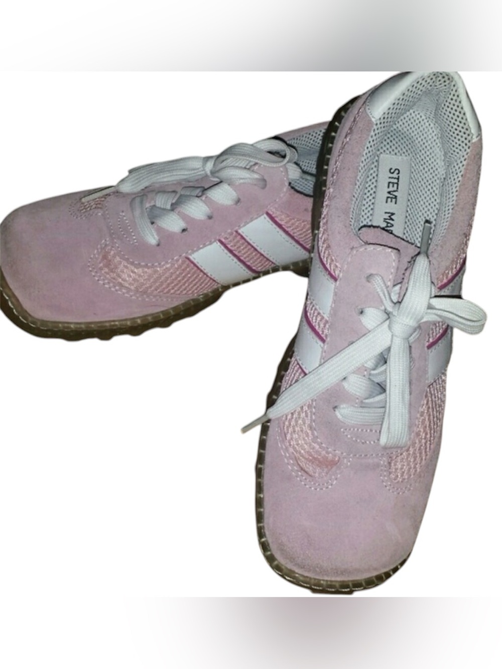 Steve Madden sneakers light pink suede with mesh